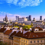 Top view of the center of Warsaw. HDR - high dynamic range